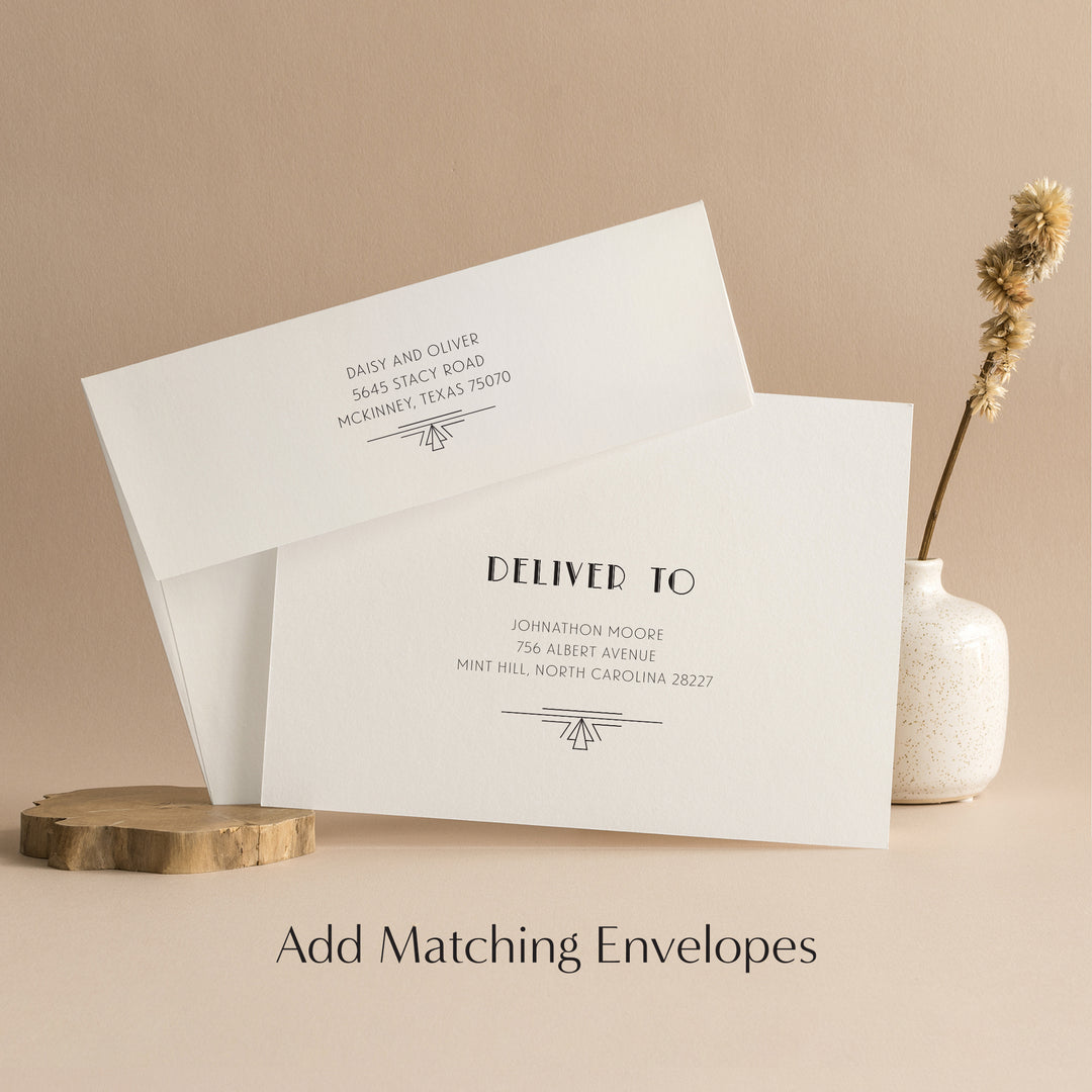 Gatsby Gatefold Wedding Invitation
