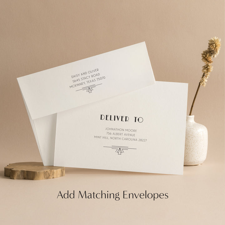 Gatsby Gatefold Wedding Invitation