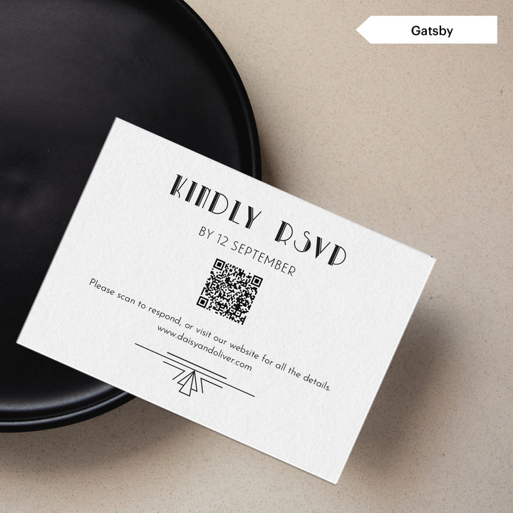 RSVP Insert Card with QR Code
