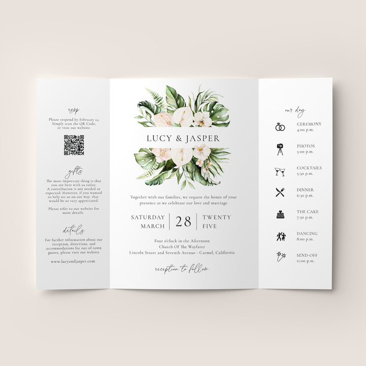 Key West Gatefold Wedding Invitation