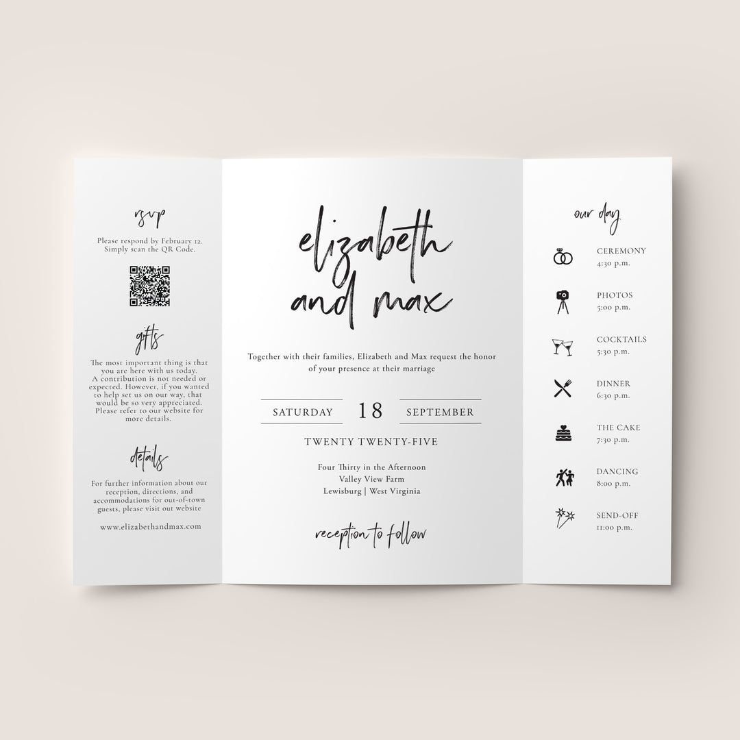 Wild Spirit Gatefold Wedding Invitation