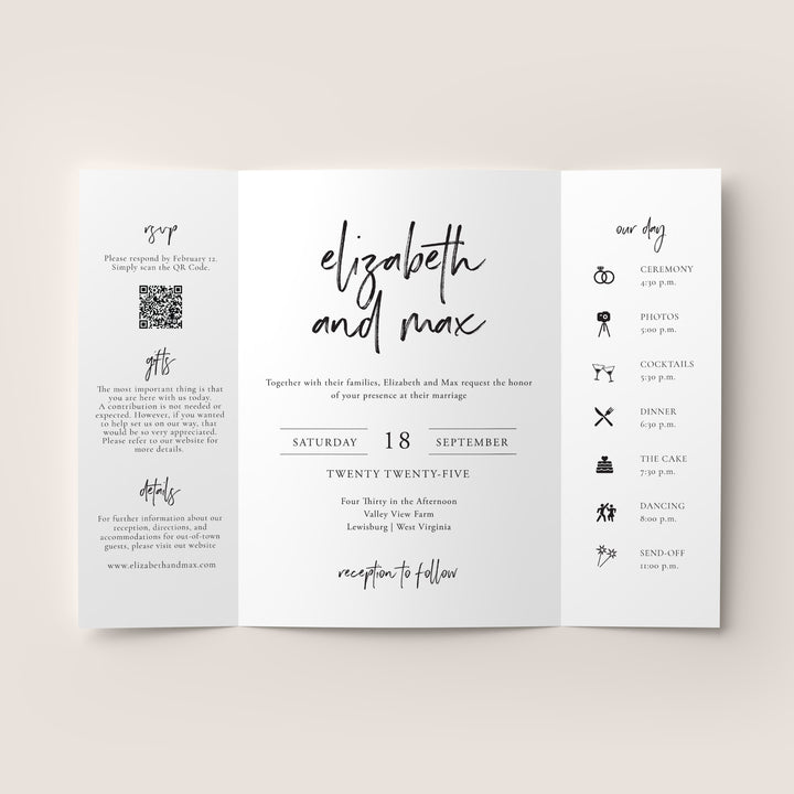 Wild Spirit Gatefold Wedding Invitation