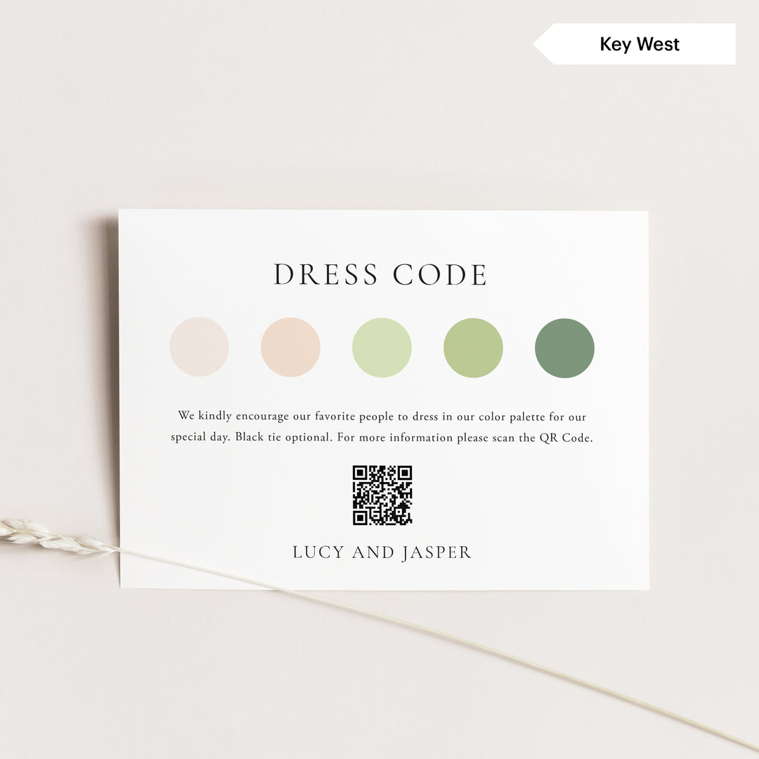 Attire Insert Card with QR Code