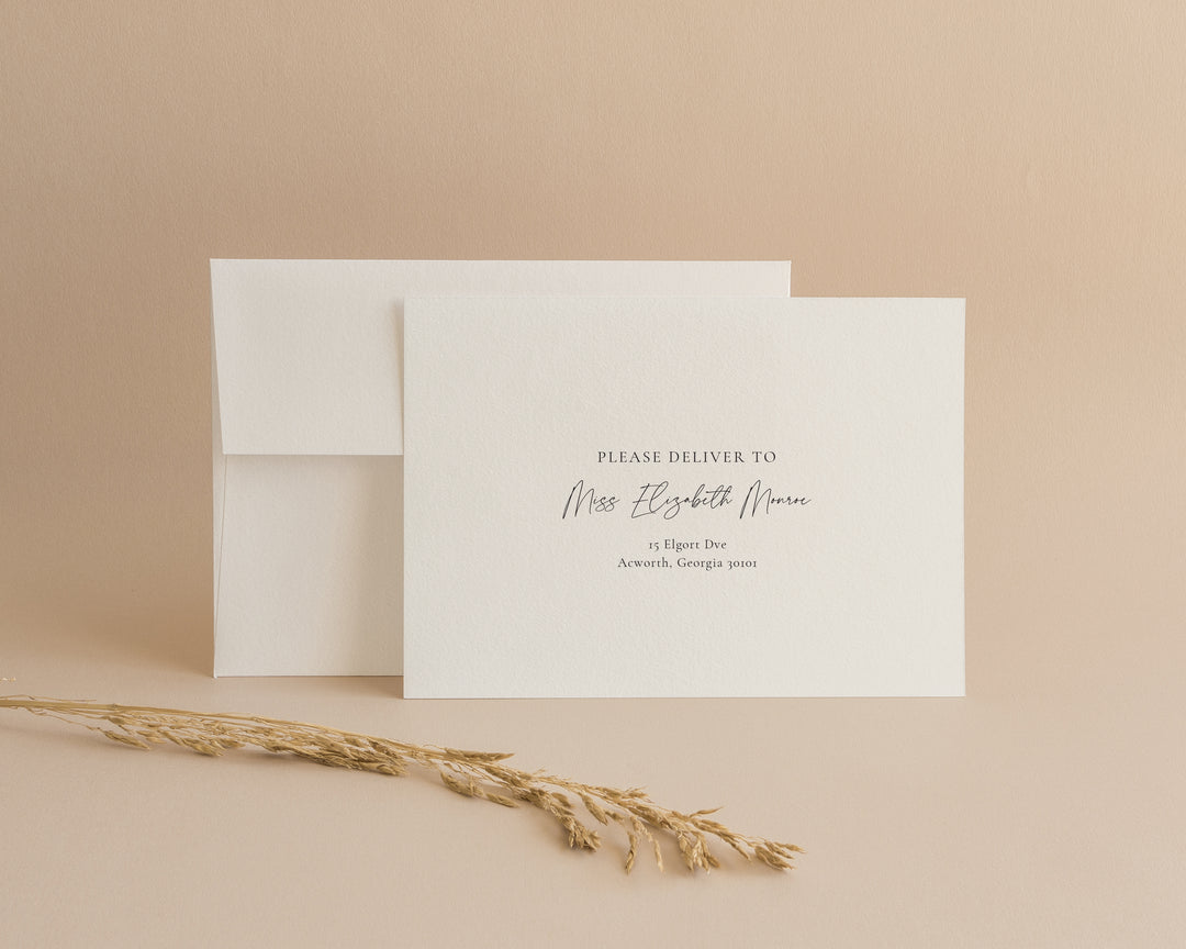 Natural setting with envelopes