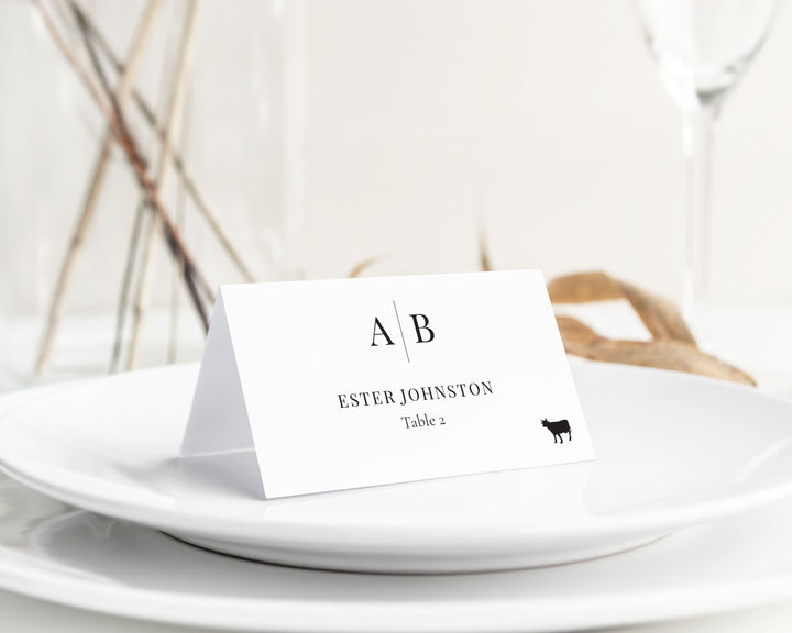 Modern Initials Collection Place Cards