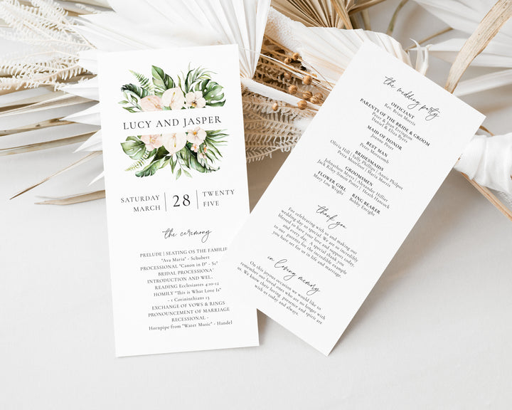 Key West Tea Length Ceremony Program