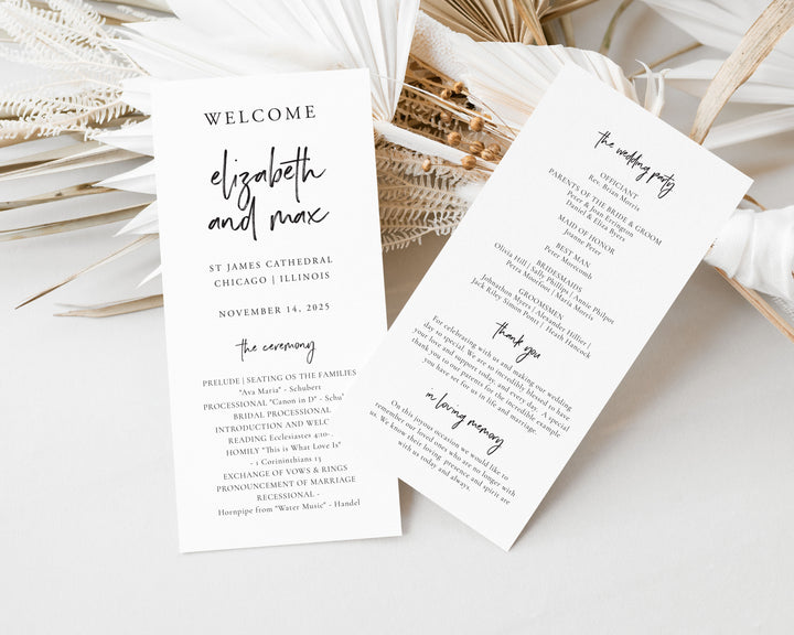 Wild Spirit Tea Length Ceremony Program