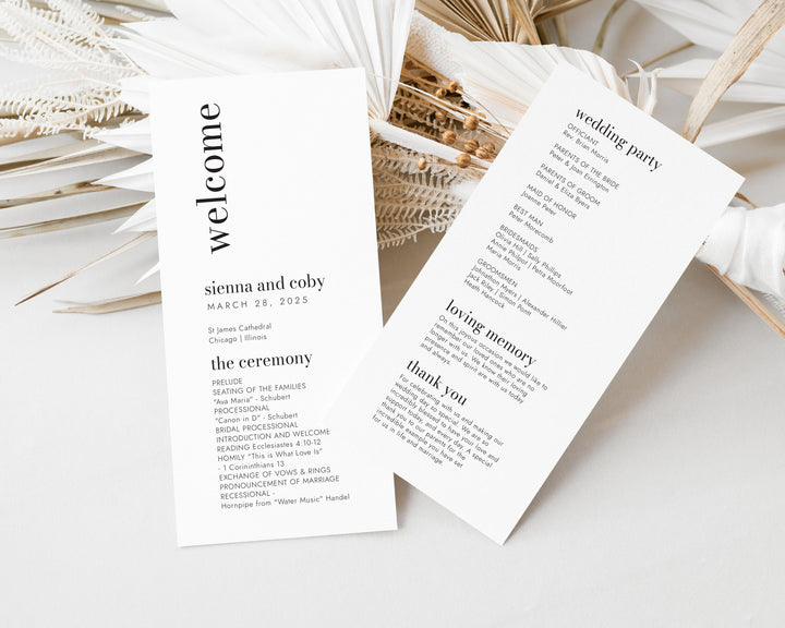 Mad Love Tea Length Ceremony Program