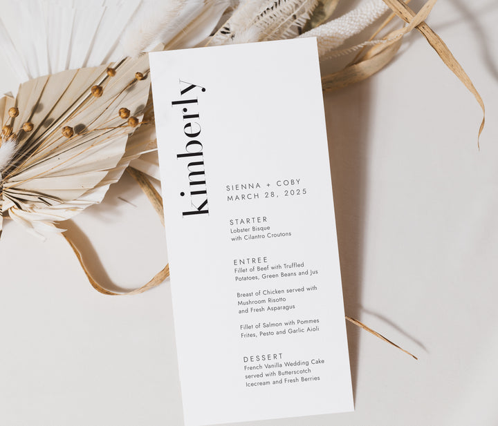 Mad Love Guest Name Menu