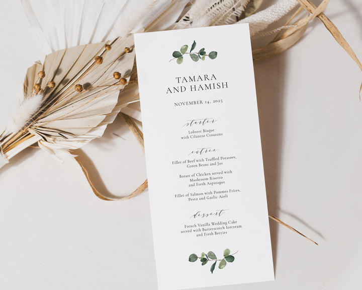 Eucalyptus Menu
