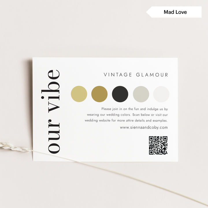Attire Insert Card with QR Code