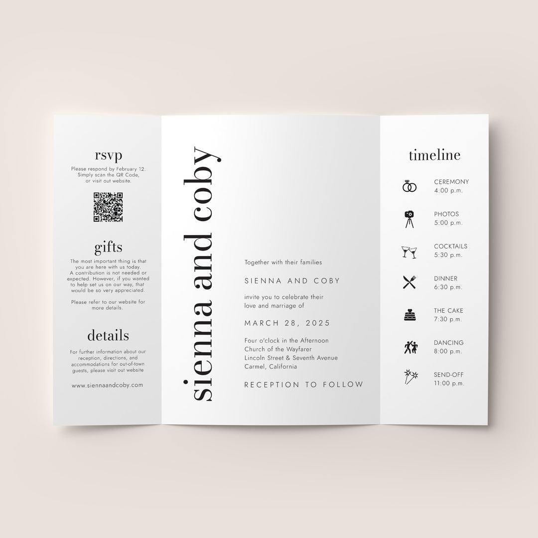 Mad Love Gatefold Wedding Invitation