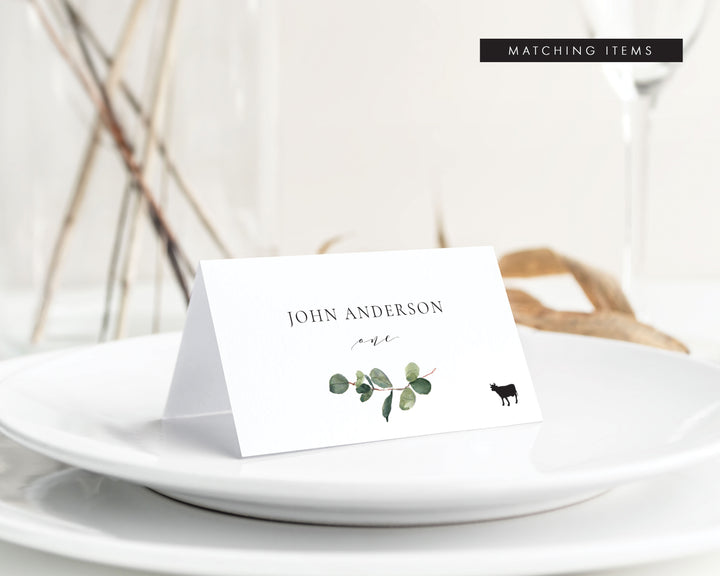 Eucalyptus Guest Name Menu