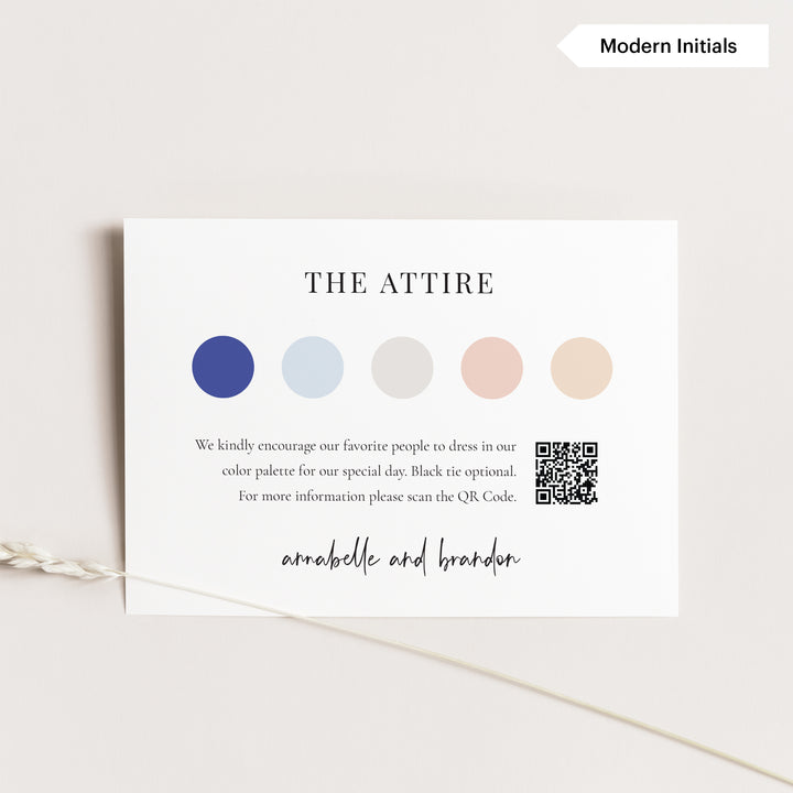 Attire Insert Card with QR Code
