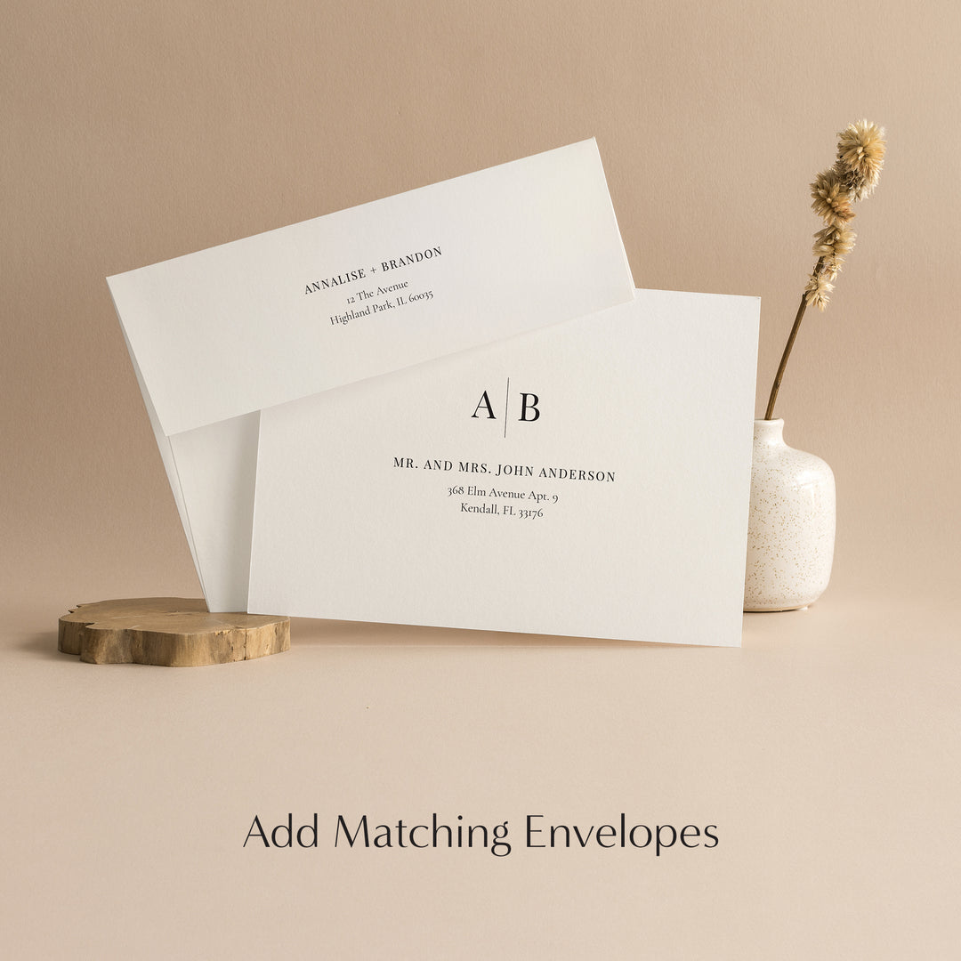 Modern Initials Gatefold Wedding Invitation