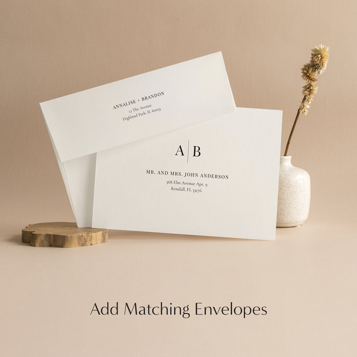 Modern Initials Gatefold Wedding Invitation