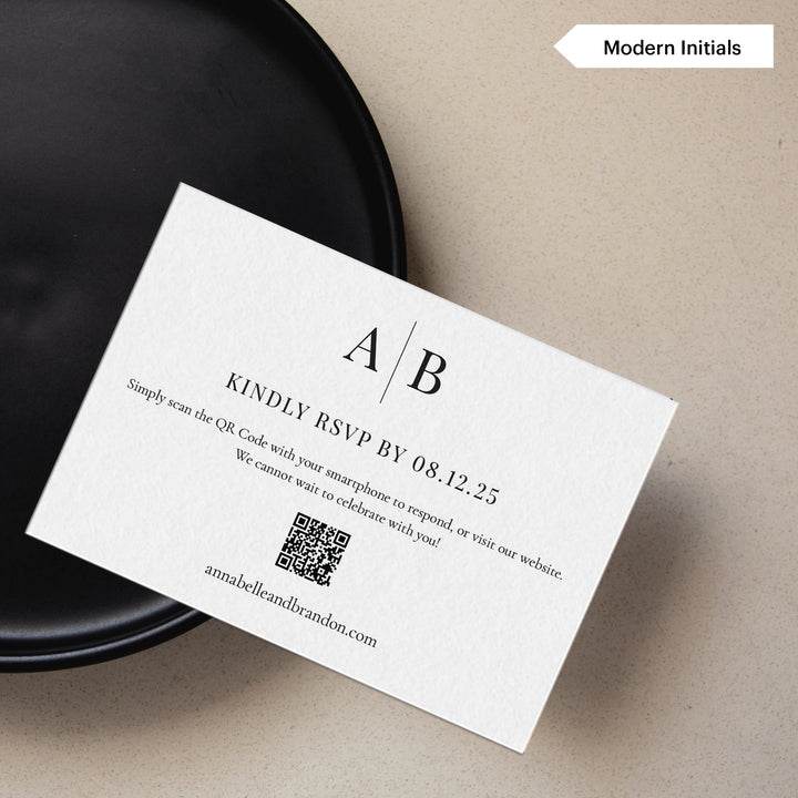 RSVP Insert Card with QR Code