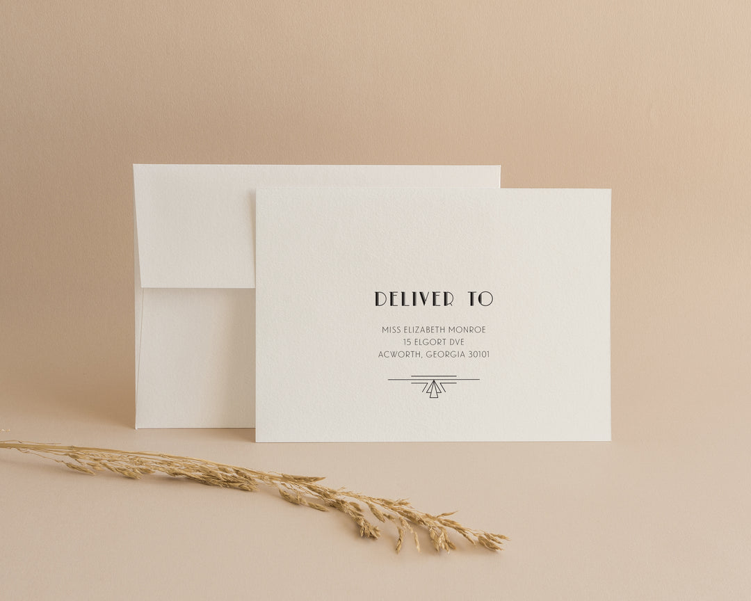 Envelopes standing with natural grasses