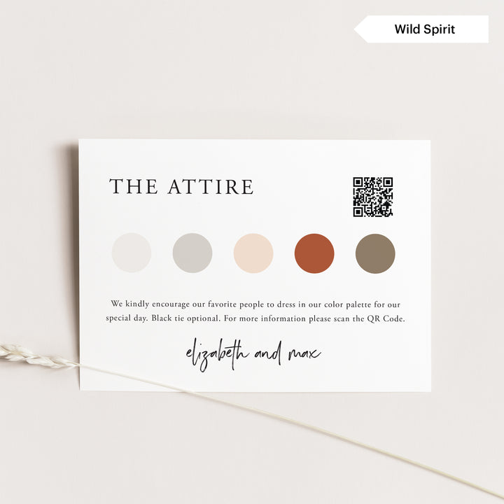 Attire Insert Card with QR Code