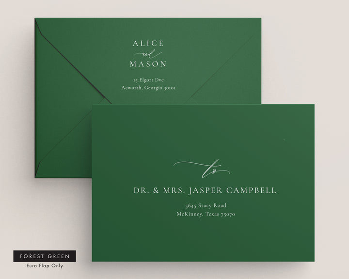 Classic Minimalist Collection Envelopes - White Ink Printing