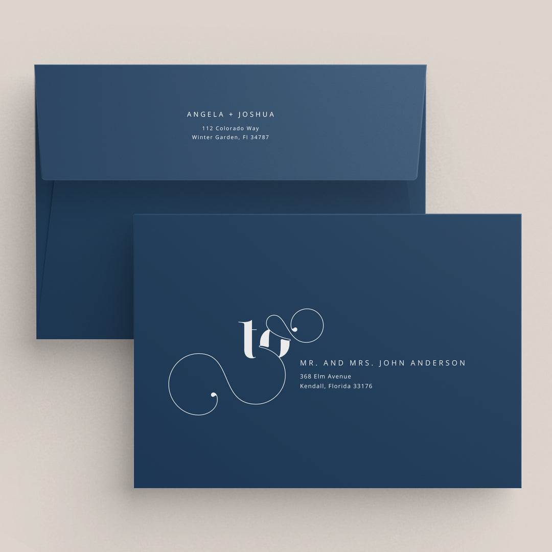 Amore Collection Envelopes - White Ink Printing