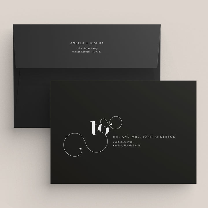 Amore Collection Envelopes - White Ink Printing