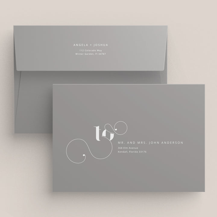 Amore Collection Envelopes - White Ink Printing