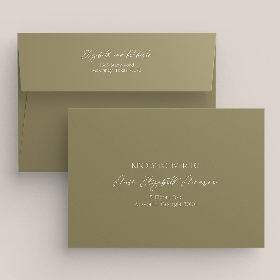 Bohemian Luxe Collection Envelopes - White Ink Printing