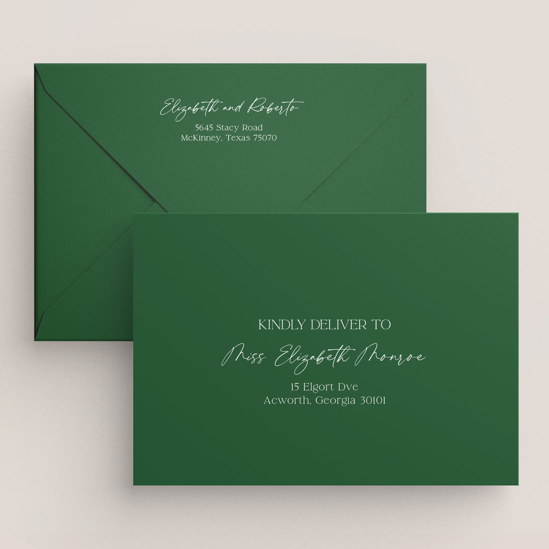 Bohemian Luxe Collection Envelopes - White Ink Printing