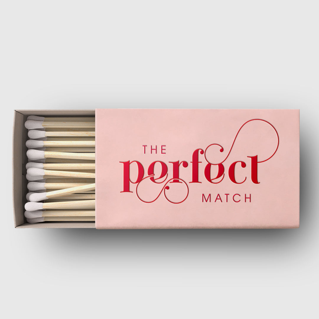Red and Pink Calligraphy Matchbox