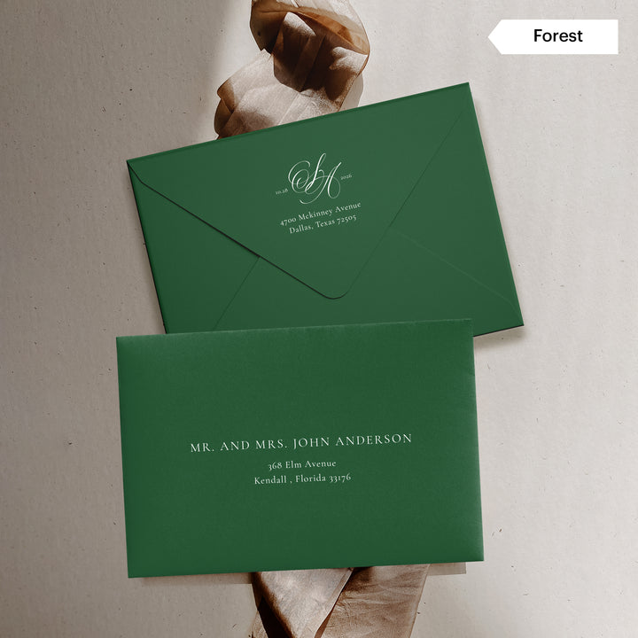 Besotted Collection Envelopes - White Ink Printing