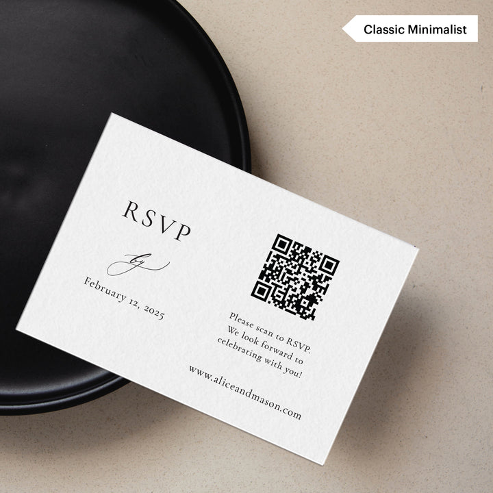 RSVP Insert Card with QR Code