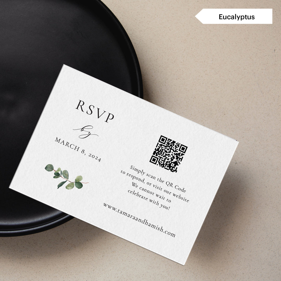 RSVP Insert Card with QR Code