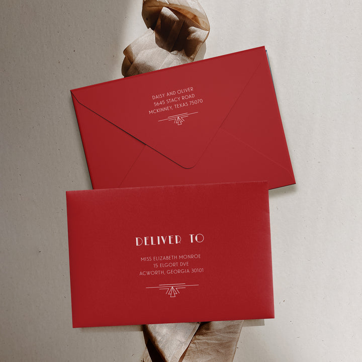Gatsby Collection Envelopes - White Ink Printing