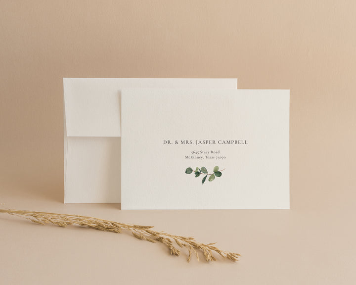 White envelopes with beige background