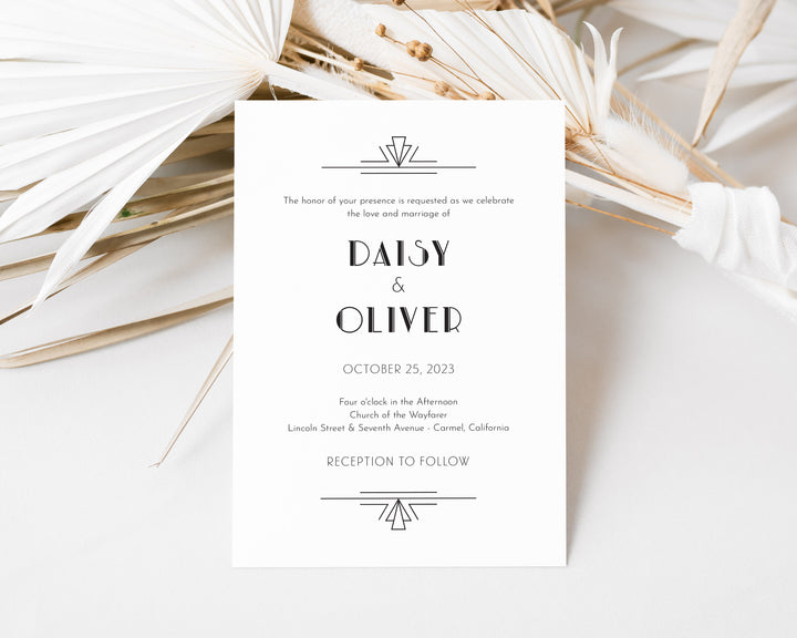 Gatsby Wedding Invitation Suite