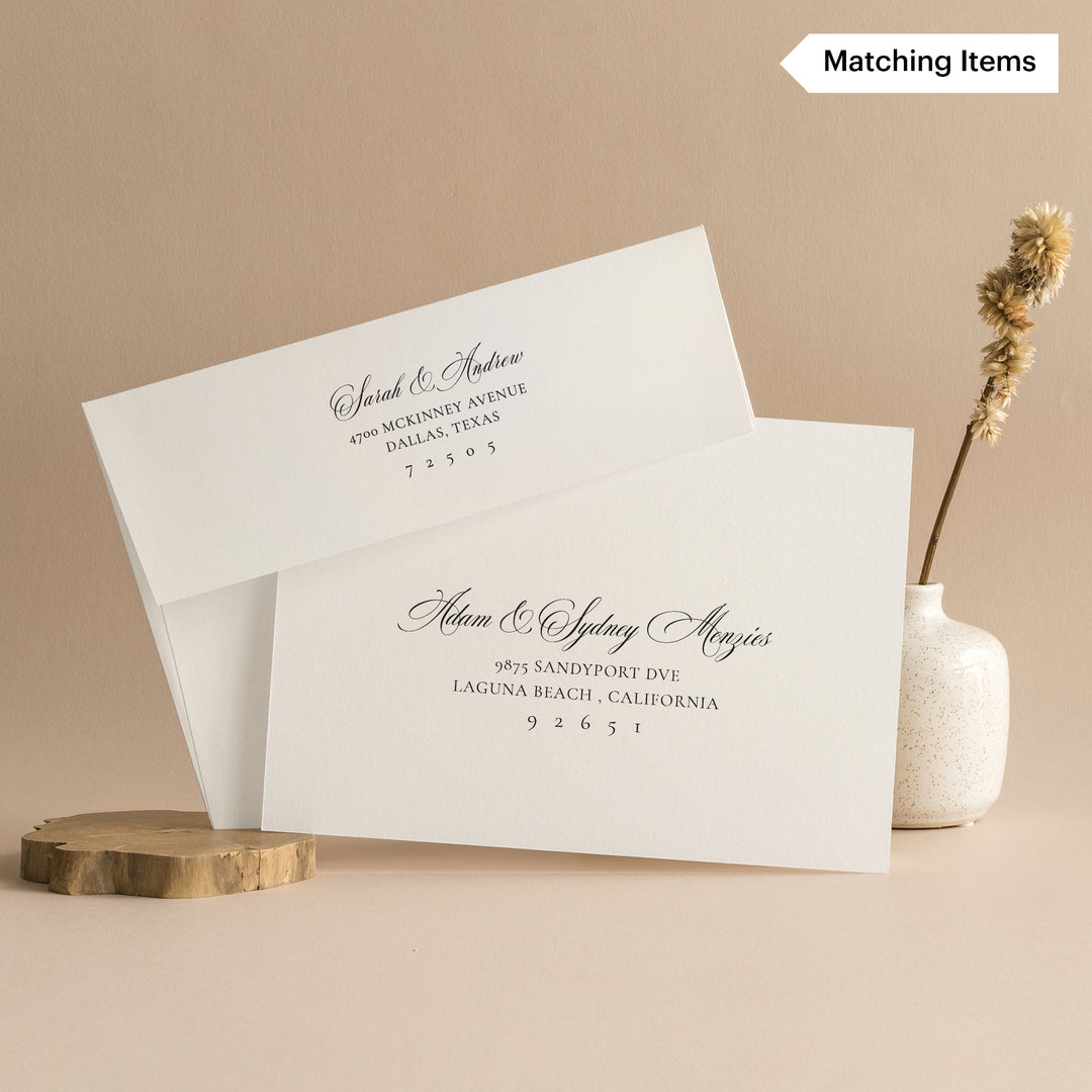 Besotted Guest Name Menu