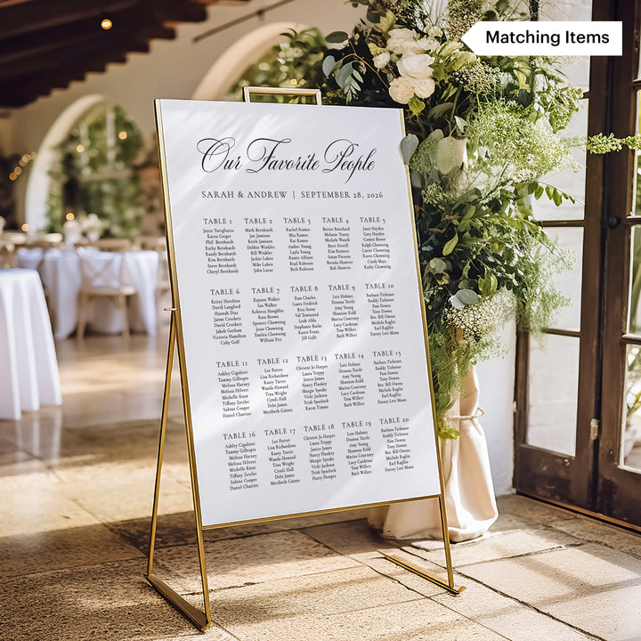 Besotted Guest Name Menu