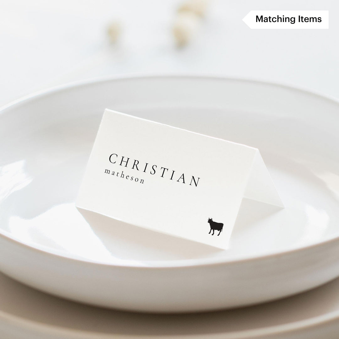 Classic Minimalist Tea Length Ceremony Program