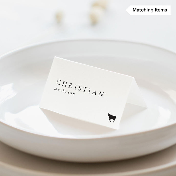 Classic Minimalist Tea Length Ceremony Program