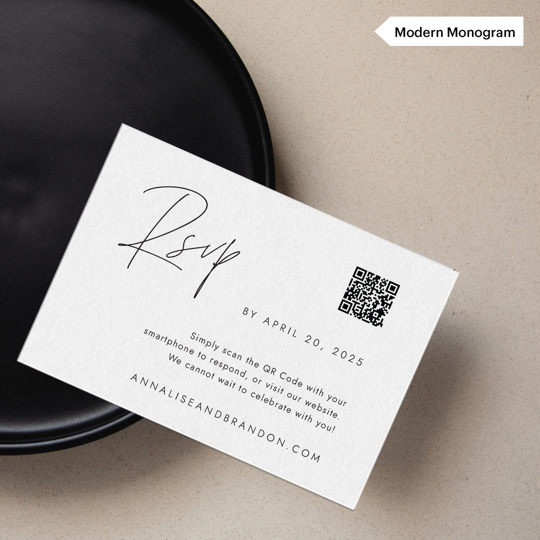 RSVP Insert Card with QR Code