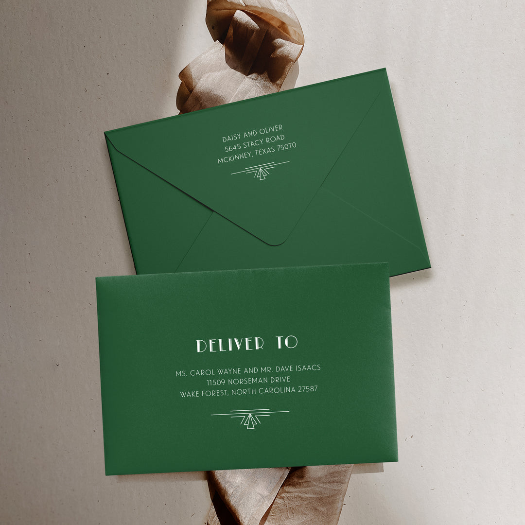 Gatsby Collection Envelopes - White Ink Printing