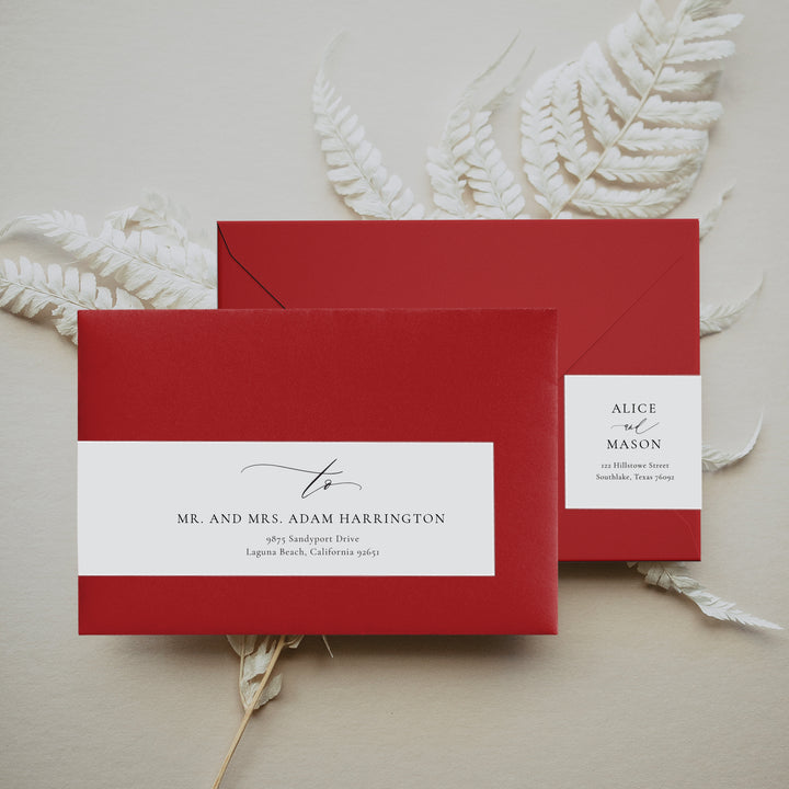Classic Minimalist Wrap Around Labels
