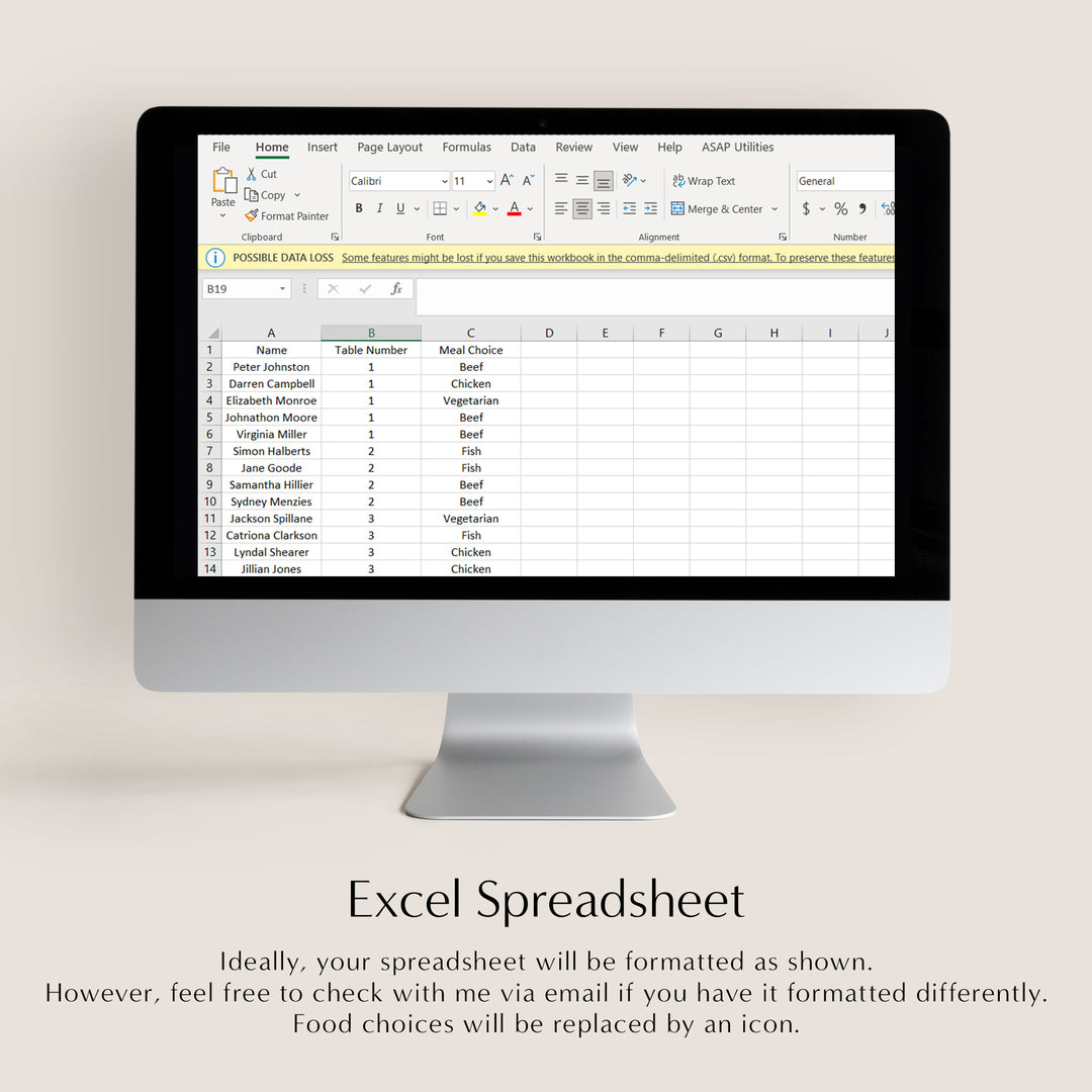 Classic Minimalist Seating Chart