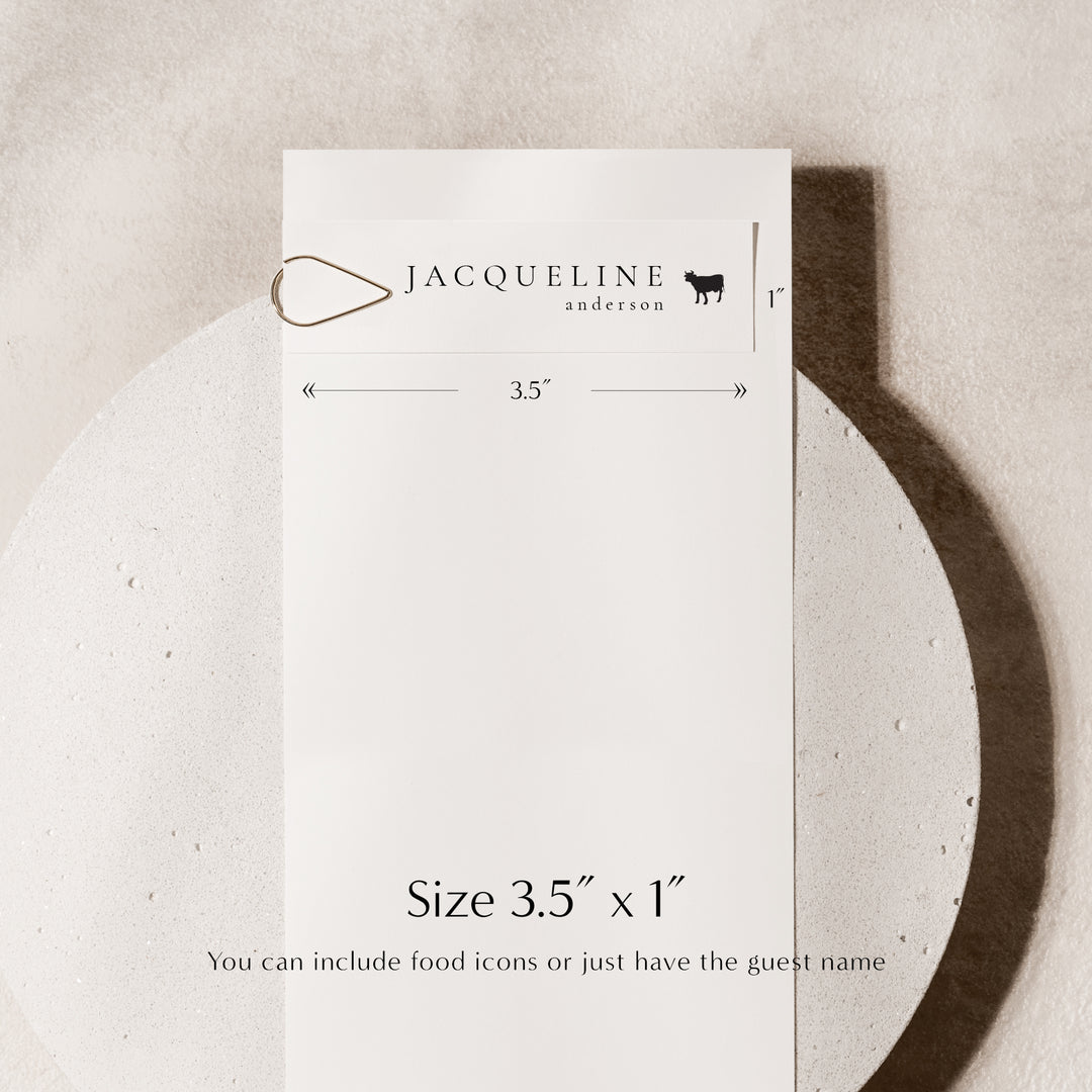 Classic Minimalist Slim Place Cards