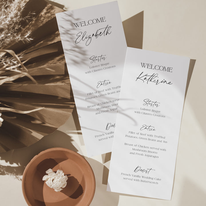 Bohemian Luxe Guest Name Menu