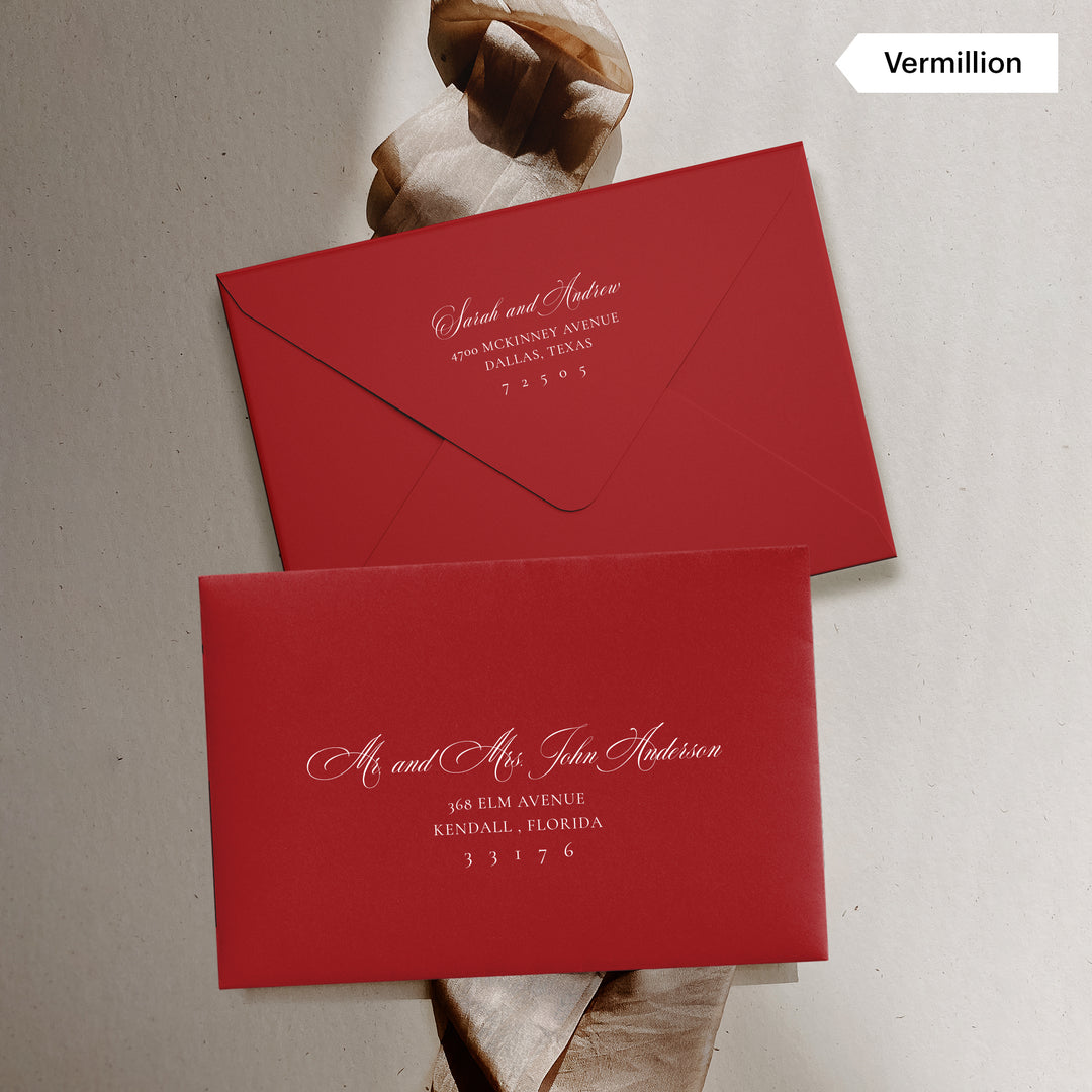 Besotted Collection Envelopes - White Ink Printing