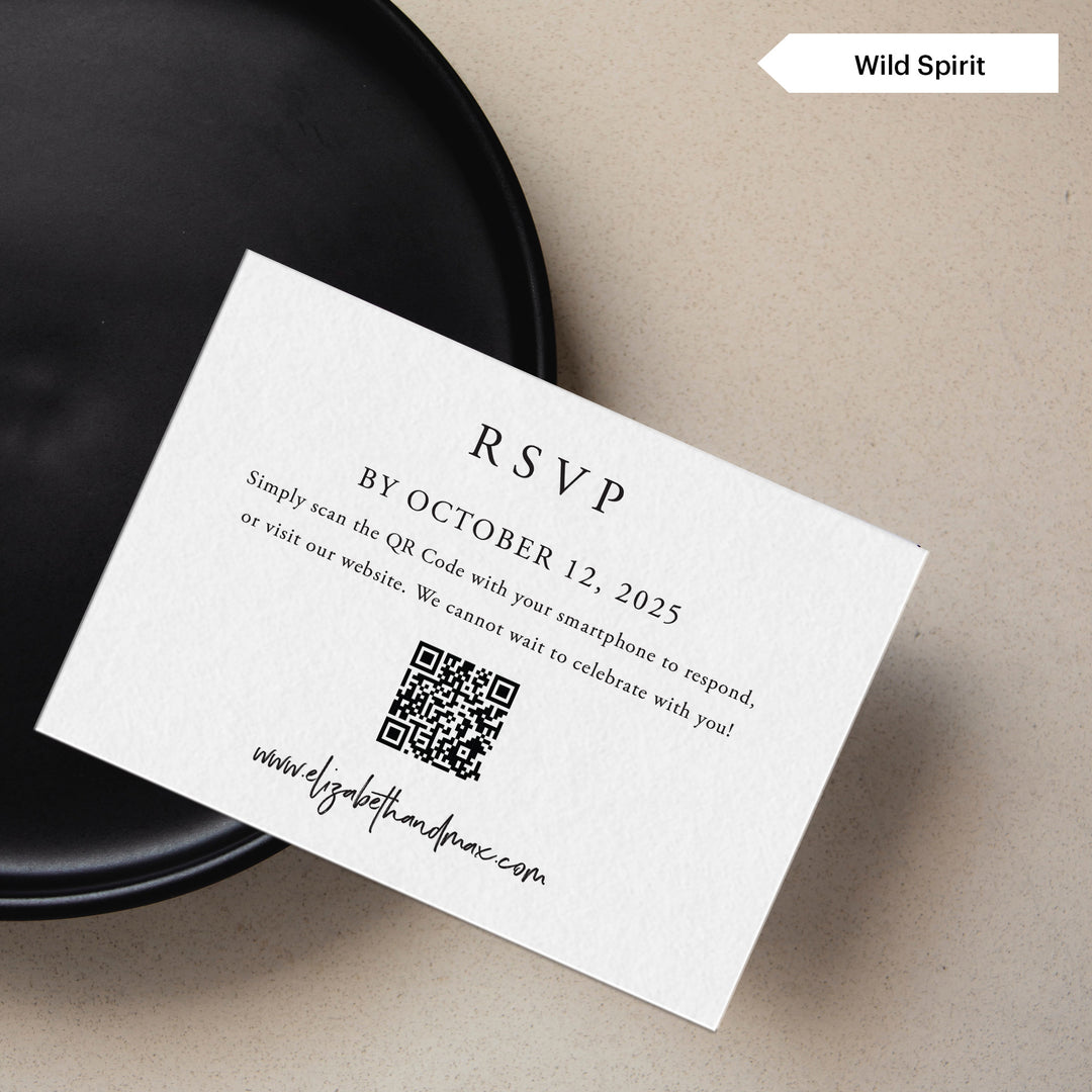 RSVP Insert Card with QR Code