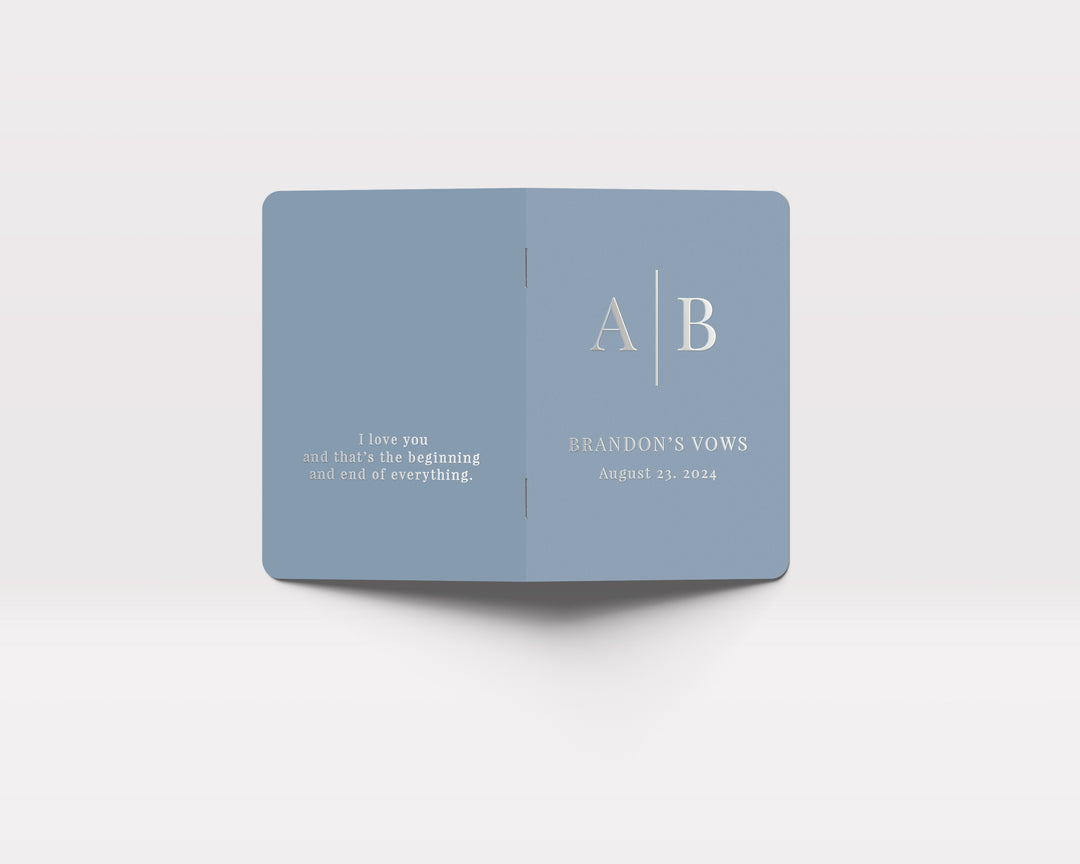 Monogram Vow Books - Set of 2 - The Modern Initials Collection